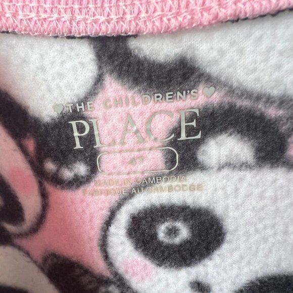 3/$15 The Children Place Girls Panda Fleece One Piece Pajamas - Picture 4 of 4